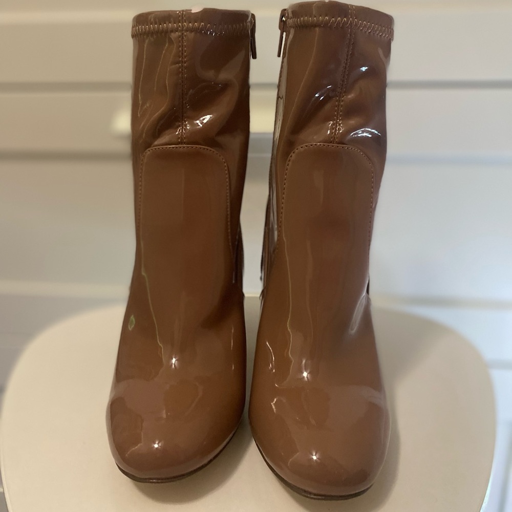 Camel High Heel Booties